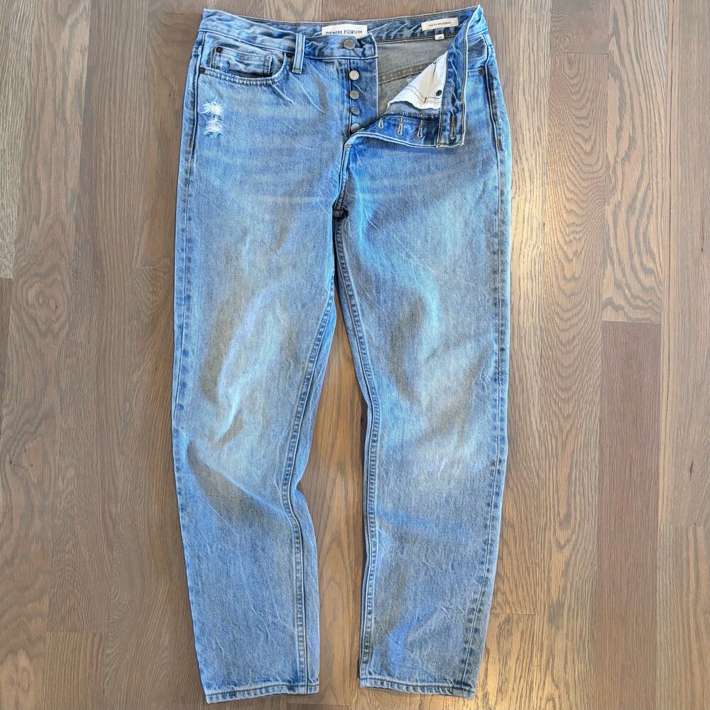 Aritzia Denim Forum Ex Boyfriend Jeans Organic Cotton Light Wash Women Size 27 - Picture 3 of 11